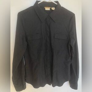 Merona Charcoal Stretch Button-Up Shirt